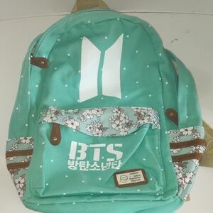BTS Mint Green Polka Dot BackpackTeal Floral